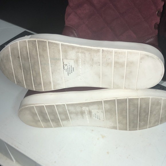 Size 12 Burgundy Isaac Mizrahi Live cloth boots - Picture 5 of 6